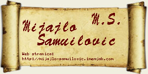 Mijajlo Samuilović vizit kartica